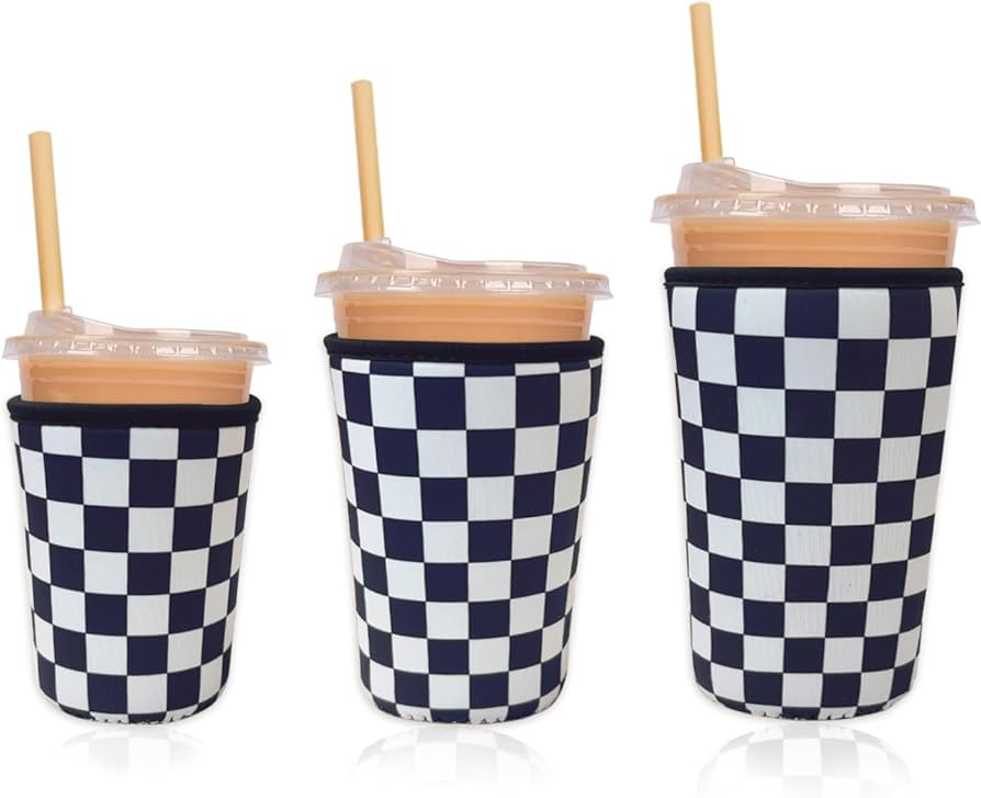 Reusable Insulated Neoprene Iced Coffee Cup Sleeve, Durable Drink Sleeve for Cold Beverages, Beve... | Amazon (US)