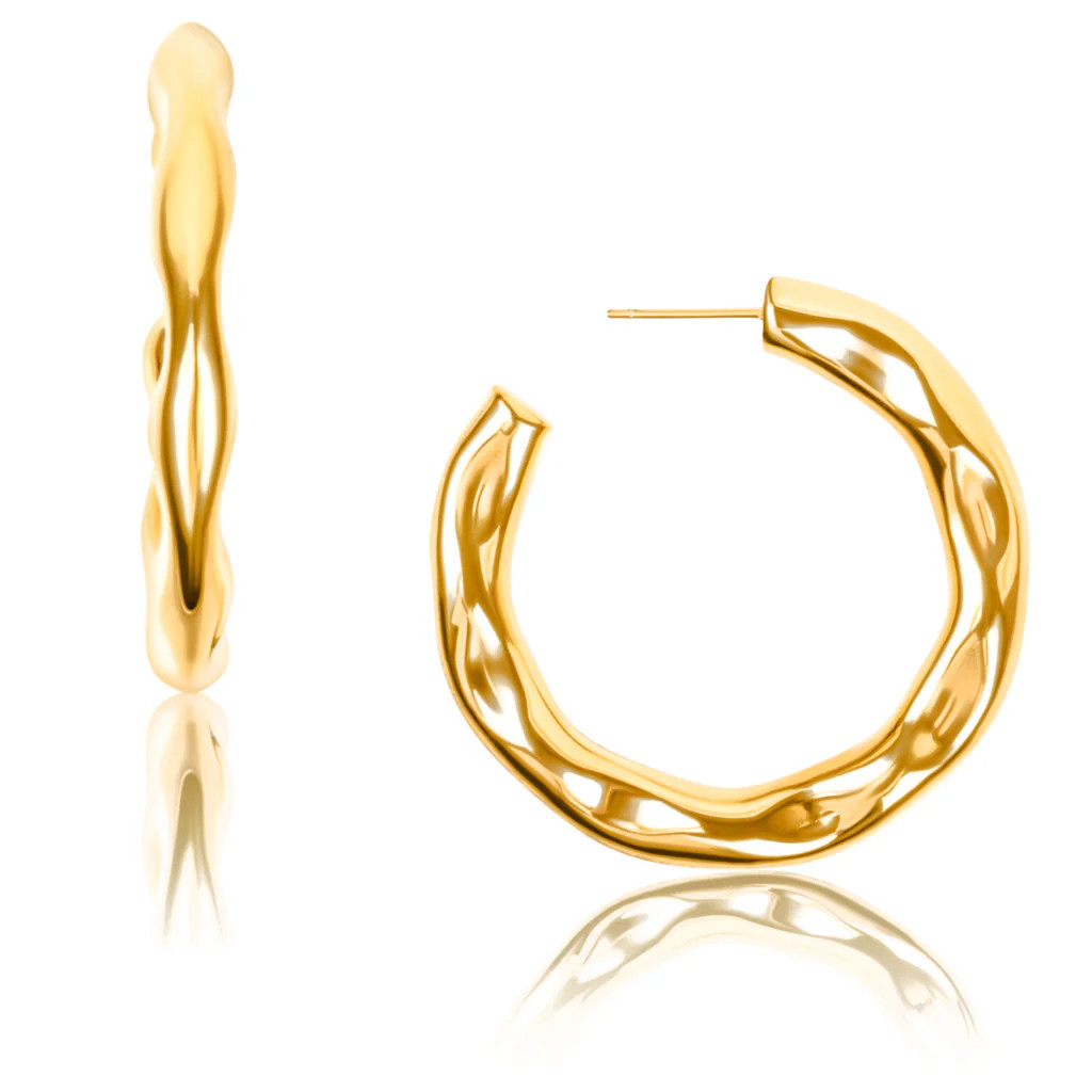 Ellie Vail - Astrid Hammered Hoop Earring | Ellie Vail Jewelry