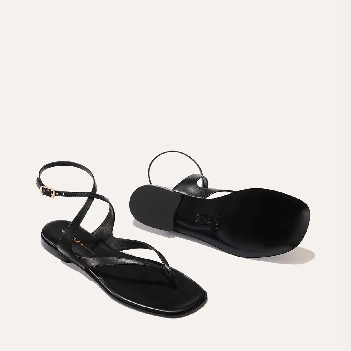 The Palermo Sandal - Black Nappa | Margaux