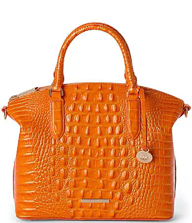 BRAHMIN Melbourne Collection Mango Orange Duxbury Satchel Bag - Mango Orange | Dillard's