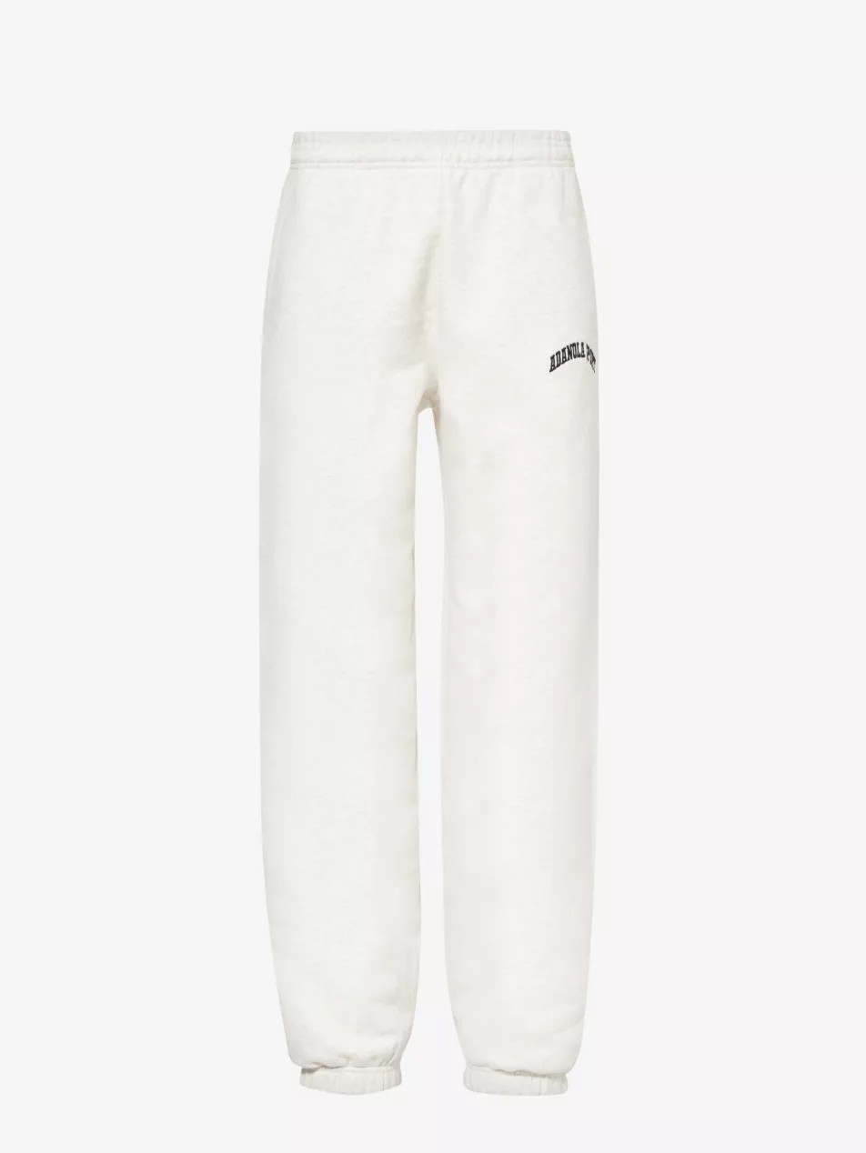 Logo-embroidered tapered-leg organic-cotton jogging bottoms | Selfridges