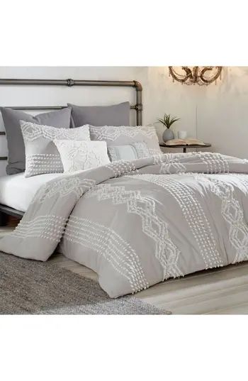 Peri Home Cut Geo Comforter & Sham Set, Size King - Grey | Nordstrom