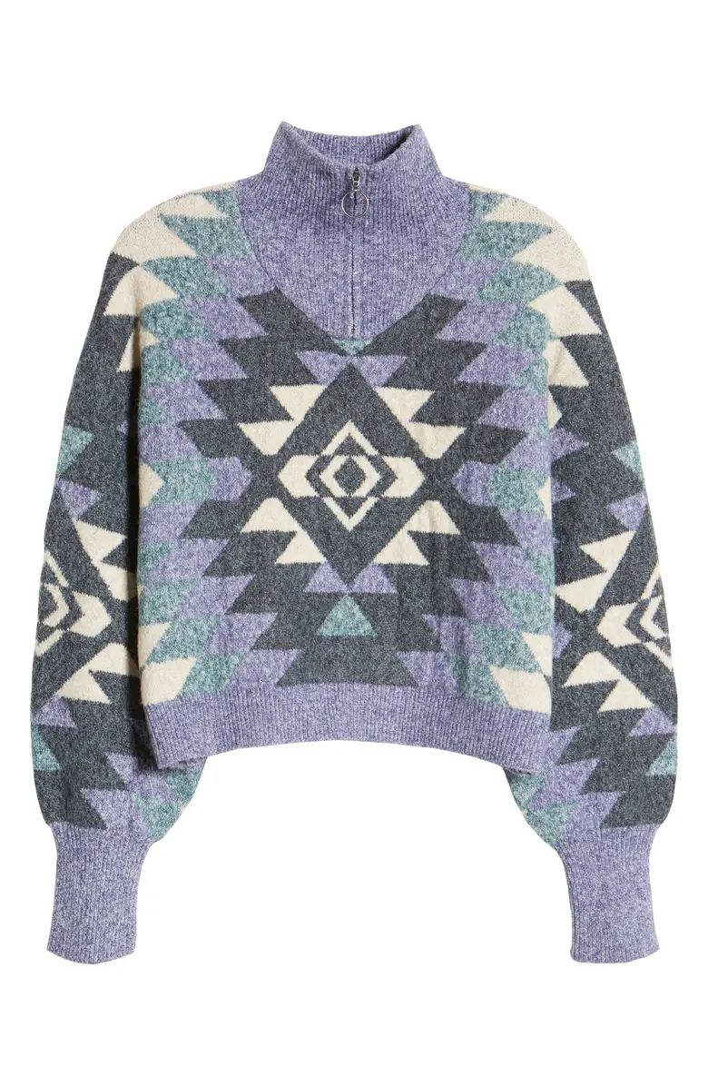 Geometric Quarter Zip Sweater | Nordstrom