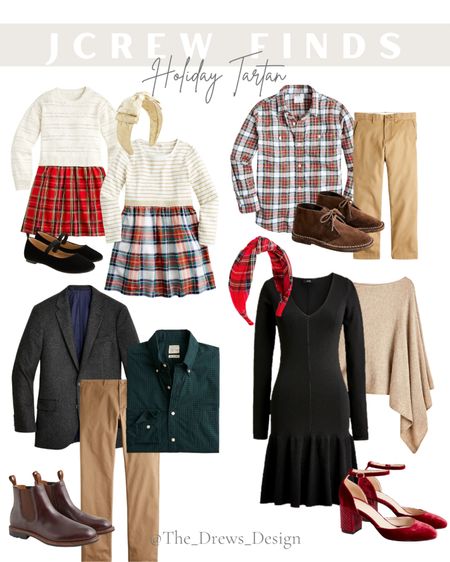 Holiday tartan Christmas outfits for the whole family. Now on sale at J Crew! Perfect gifts too 