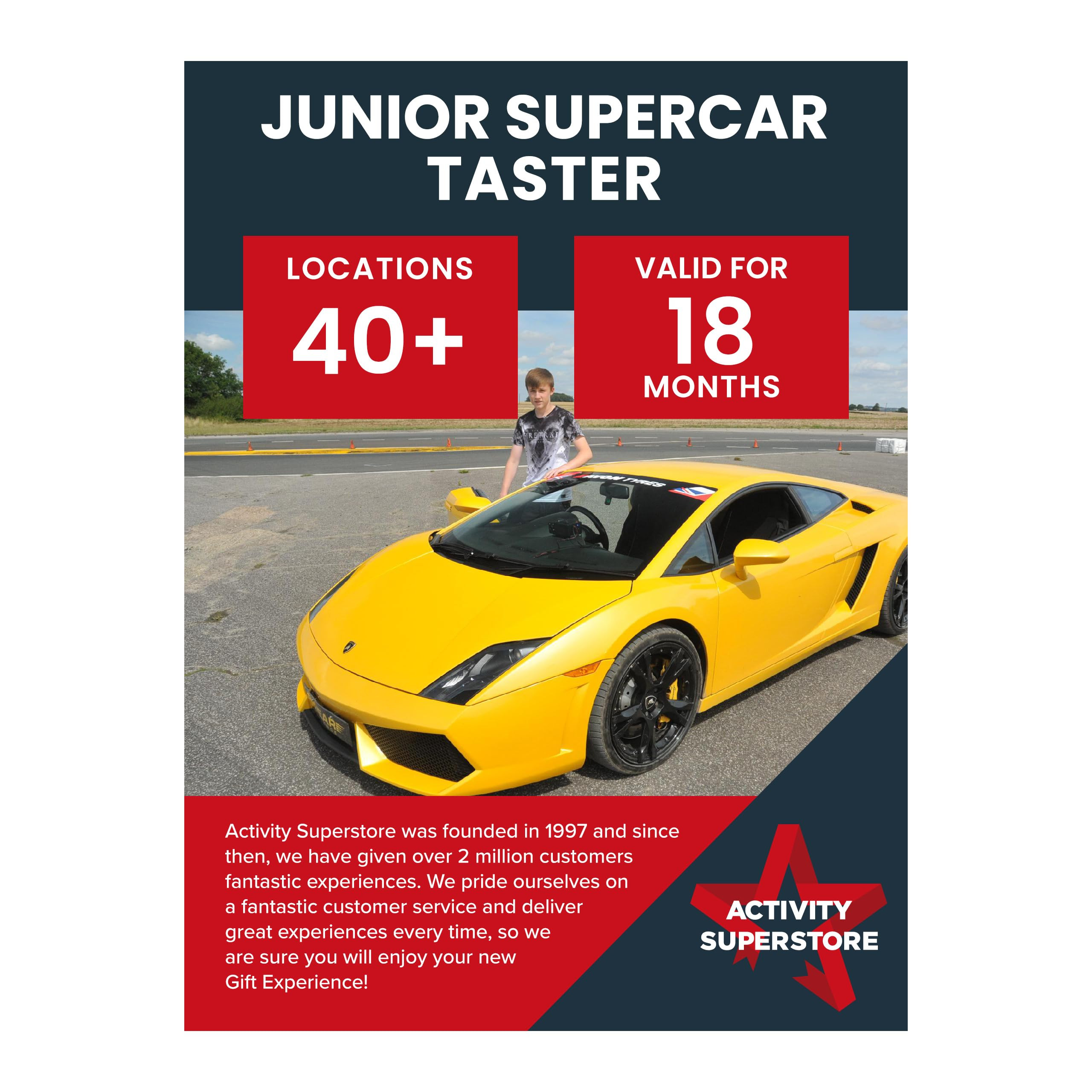 Activity Superstore Junior Supercar Taster Driving Experience Day for Young Drivers, Minimum age ... | Amazon (UK)