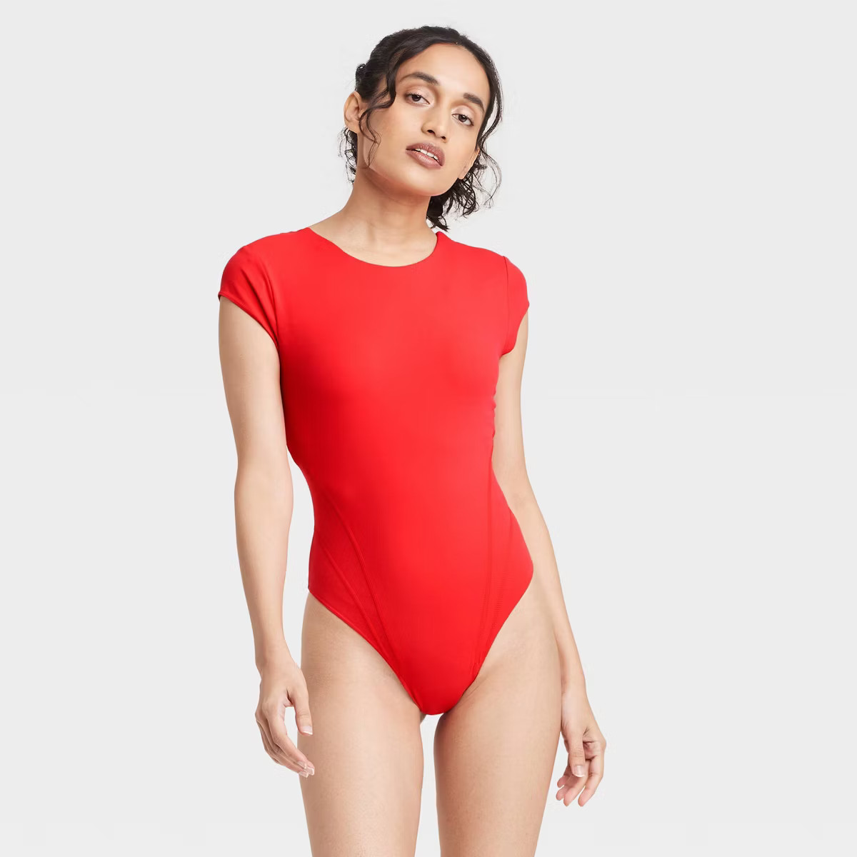 Women's Low Back Short Sleeve Active Bodysuit - JoyLab™ | Target