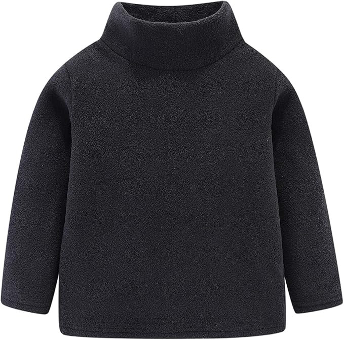 Mud Kingdom Kids Fleece Shirts High Collar Soft Tops Unisex | Amazon (US)