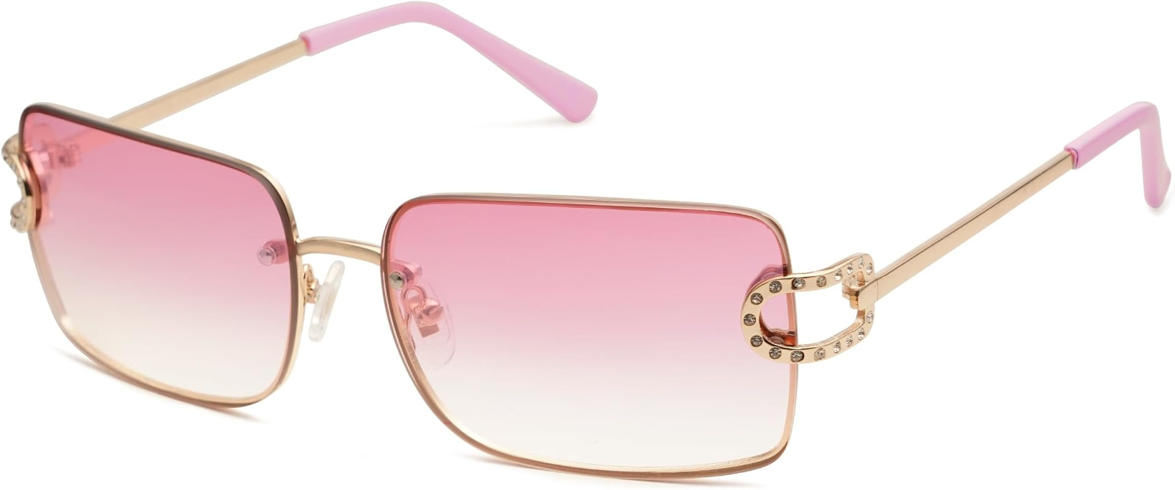 SOJOS Vintage Rectangle Sunglasses for Women,Oversized Trendy Rimless 90s UV400 Womens Y2K Shades... | Amazon (US)