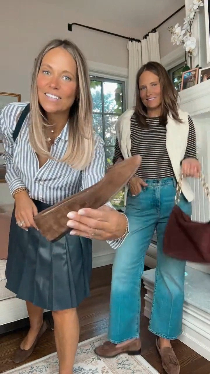 We are loving the accessories we got from J.Crew! Brown loafers, flats, suede purse with a gold chain, and bucket bag! These items really pull the entire look together. Not to mention, the ballet flats were on this week’s best seller list! 

#LTKOver40 #LTKMidsize #LTKSeasonal