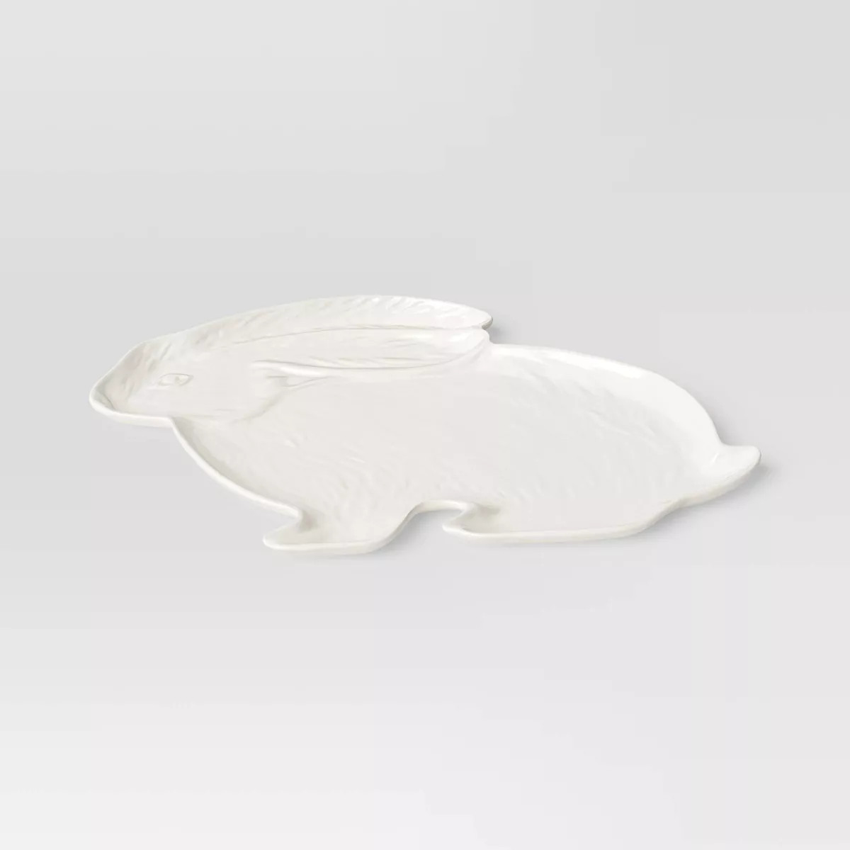11.5"x16.25" Stoneware Figural Bunny Serving Platter - Threshold™ | Target