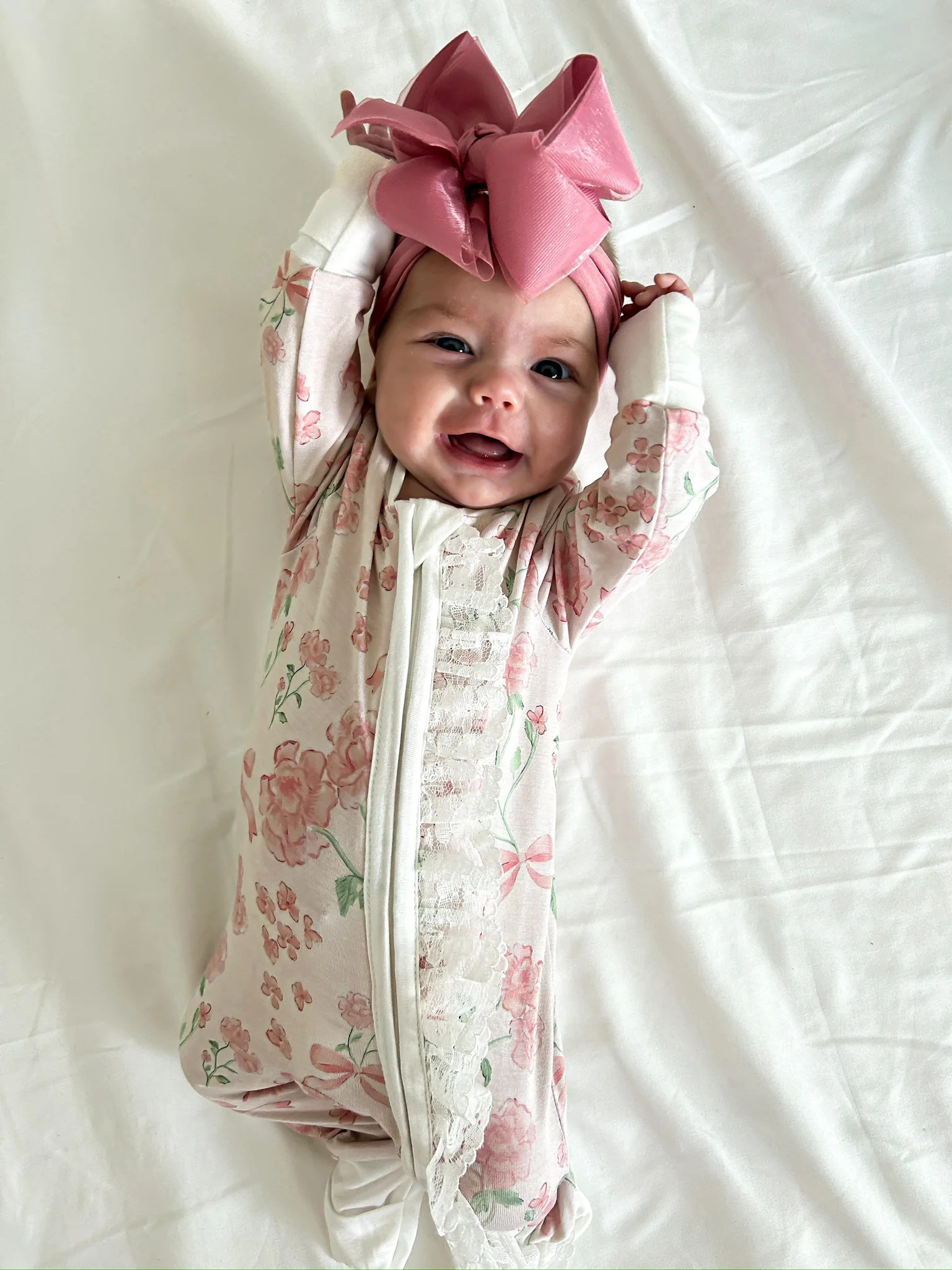 READY TO SHIP Twirl Me Pink Baby Romper | Flourish in Frills