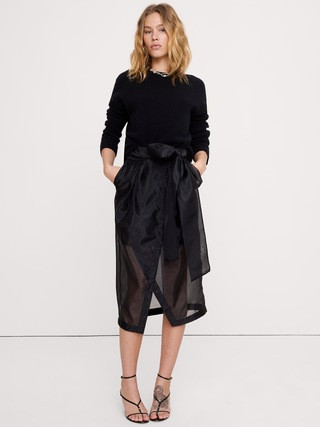 Organza Midi Wrap Skirt | Banana Republic (US)