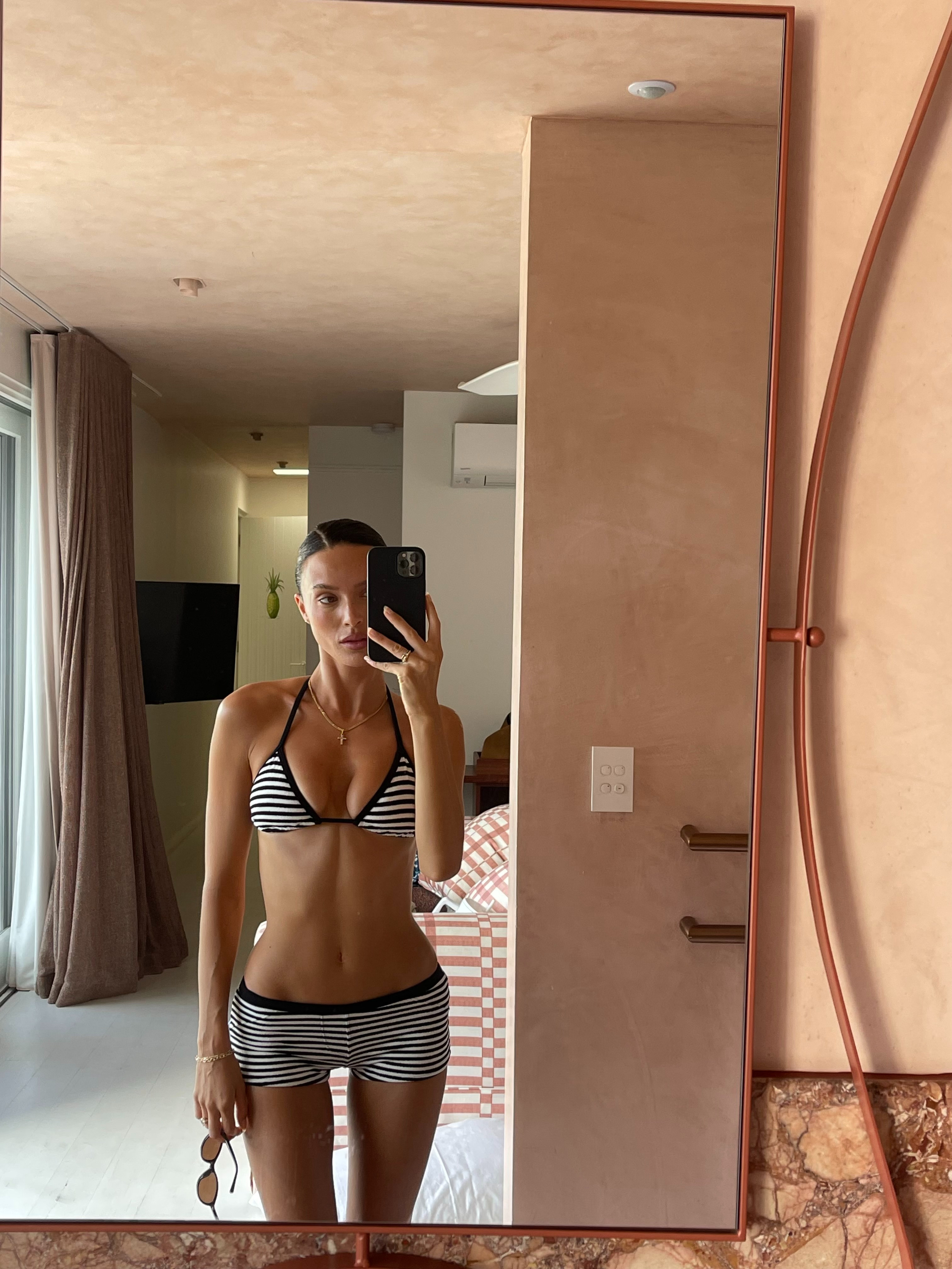 Bikini top stripes on point and shorts to match - from my fave Frankie's bikini ❤️‍🔥 

 #LTKaustralia #LTKsummer #LTKswimwear