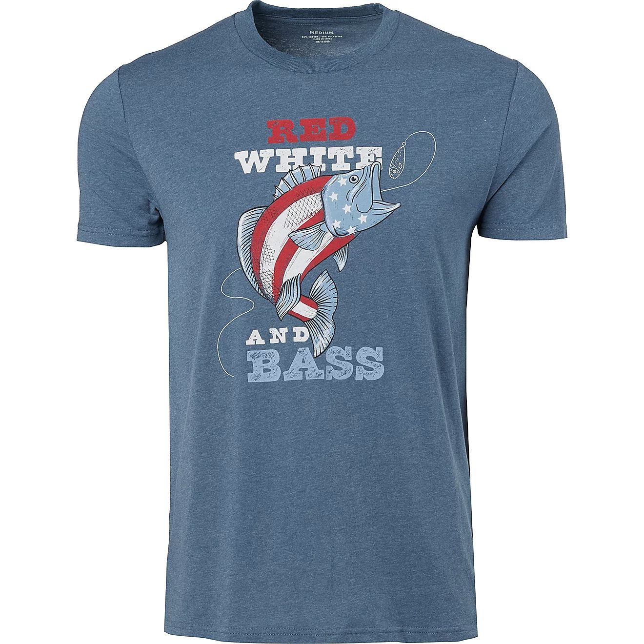 Academy Sports + Outdoors Men's Americana Red White and Bass T-shirt | Academy | Academy Sports + Outdoors
