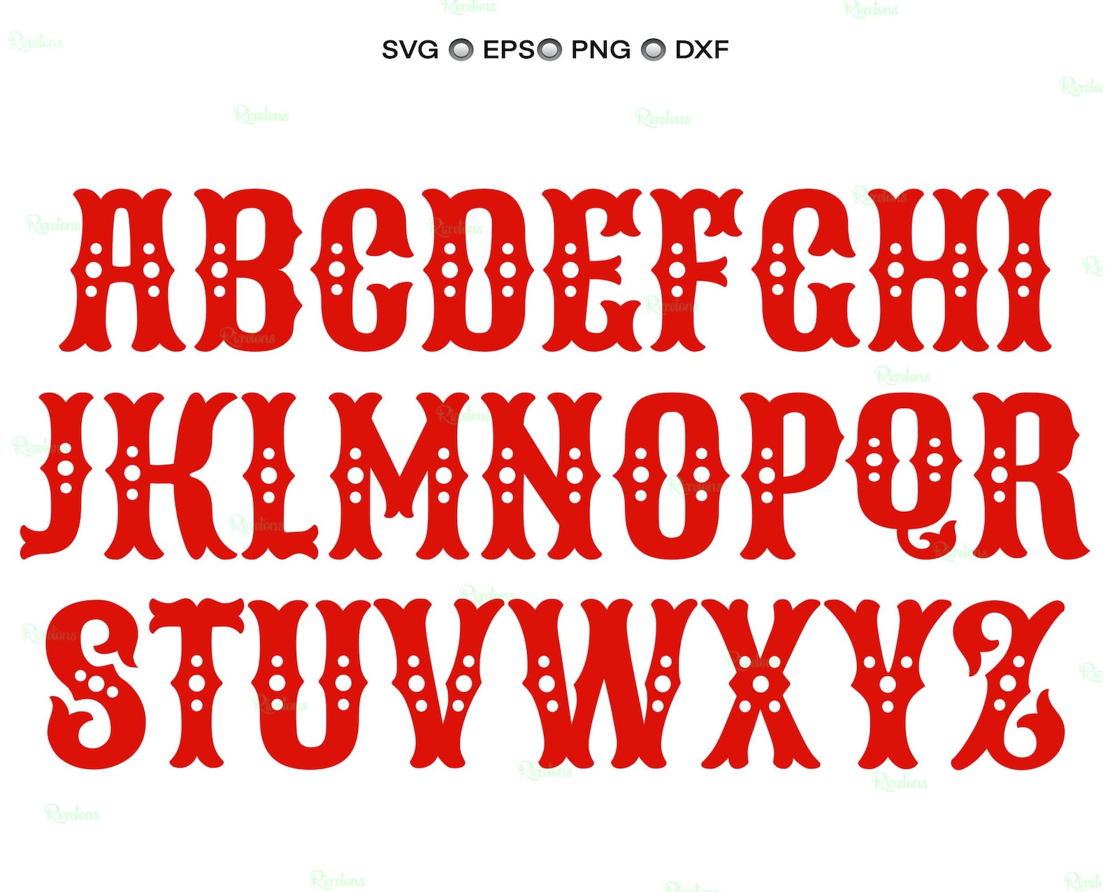 Carnival Alphabet Font Svg, Circus Letters Svg, Carnival Freakshow, Circus Svg, Fishtail Font, Bi... | Etsy (US)