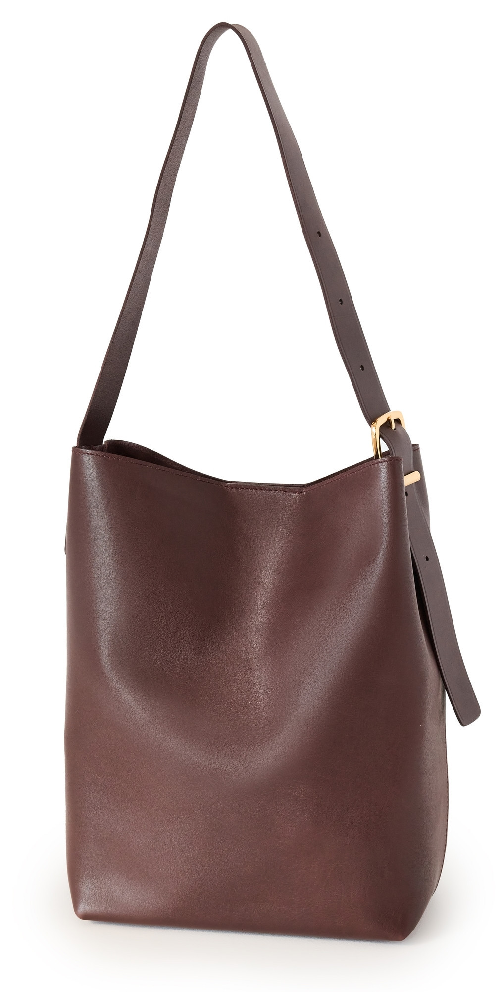 Madewell The Essential Bucket Tote in Leather CHOCOLATE RAISIN LEATHER One Size | Shopbop