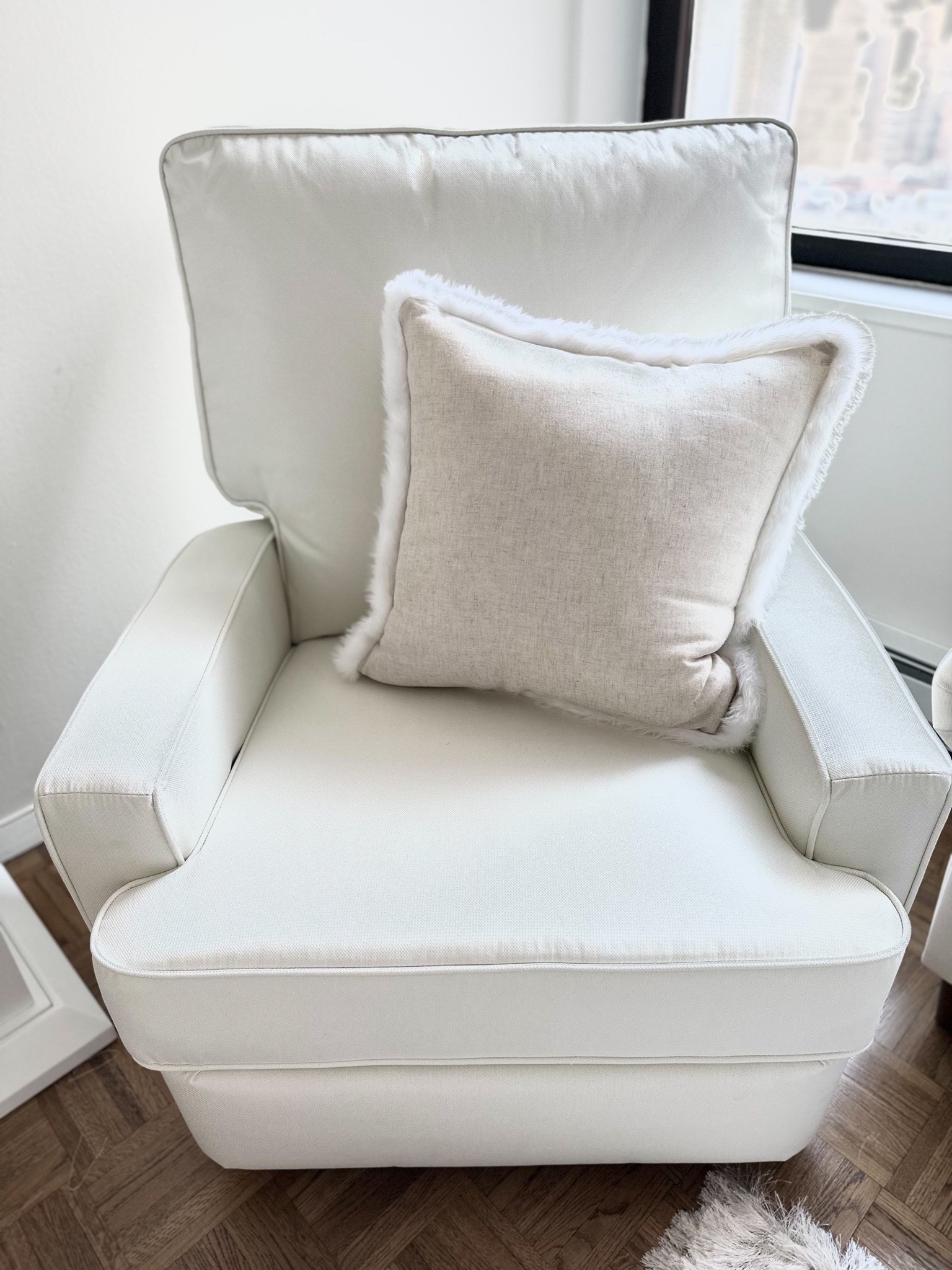 Swivel reclining glider nursery chair. On sale. Also, comes in grey.

#LTKsalealert #LTKbaby #LTKfamily