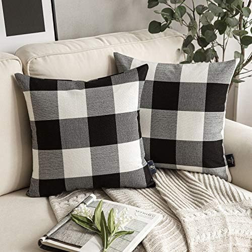 Phantoscope Pack of 2 Buffalo Check Plaid Throw Pillow Covers Cushion Case Farmhouse Square Throw... | Amazon (US)