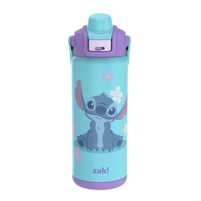 Zak Designs 20oz Stitch Kids Straw Water Bottle, Stainless Steel Vacuum Insulated Liberty Bottle ... | Walmart (US)