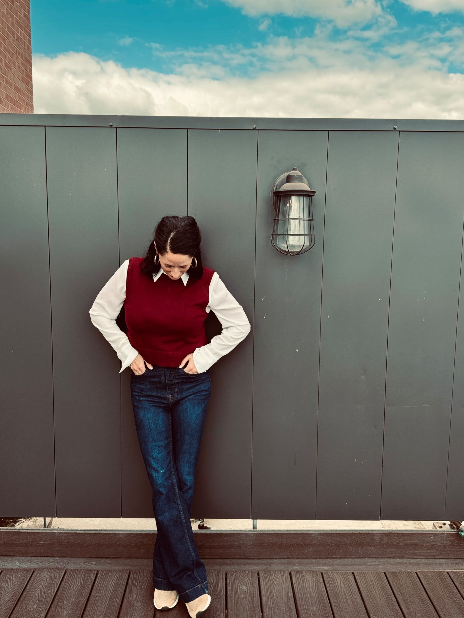 This sweater vest is from a dress that came as a set (I will long both that and a an individual vest) paired with a white blouse from Express, SPANX Jeans, my Sneex and simple jewlery! 

#LTKSeasonal #LTKStyleTip #LTKOver40