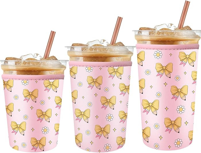 3 Pcs Teacher Appreciation Gifts Teachers Cup Sleeves Iced Coffee Sleeves Teachers Coffee Sleeve ... | Amazon (US)