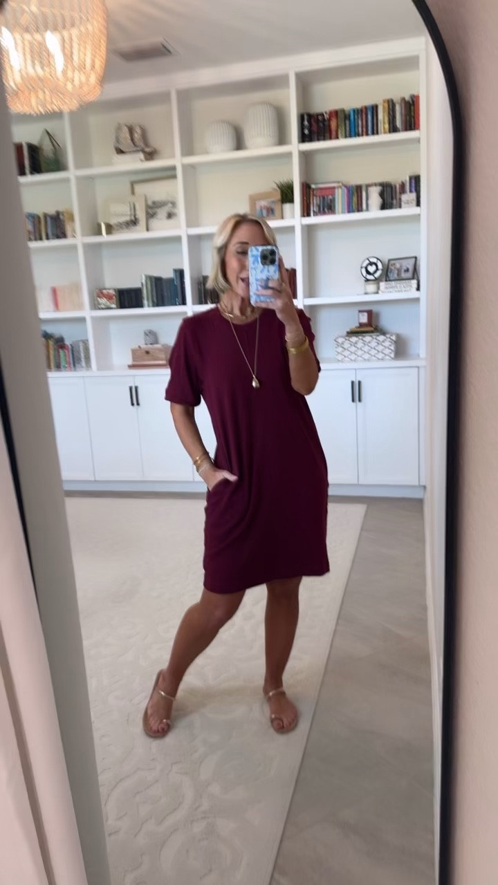 Walmart - new dresses Mini Dress w/ Short Raglan Sleeves - size XS. $14.98. 6 colors. 

#LTKOver40#LTKSeasonal#LTKPetite