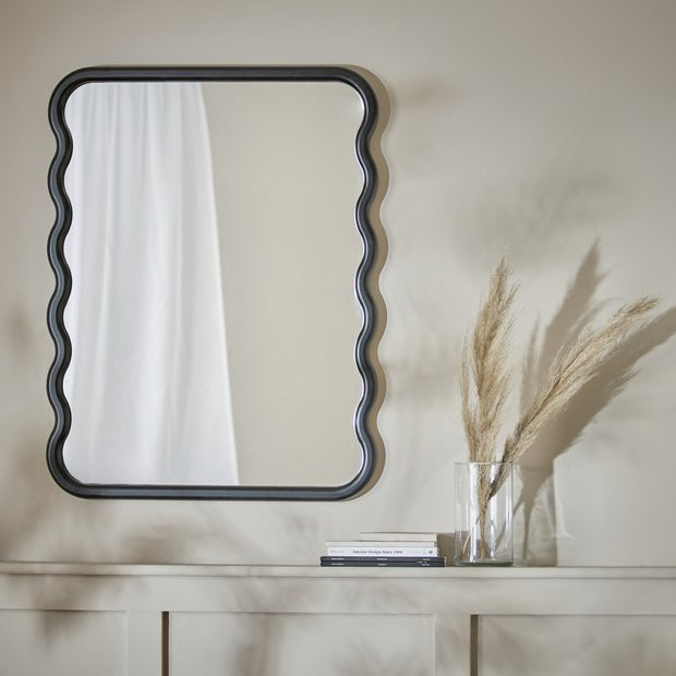 Habitat Black Wiggle Wall Mirror - 60x80cm | Habitat UK