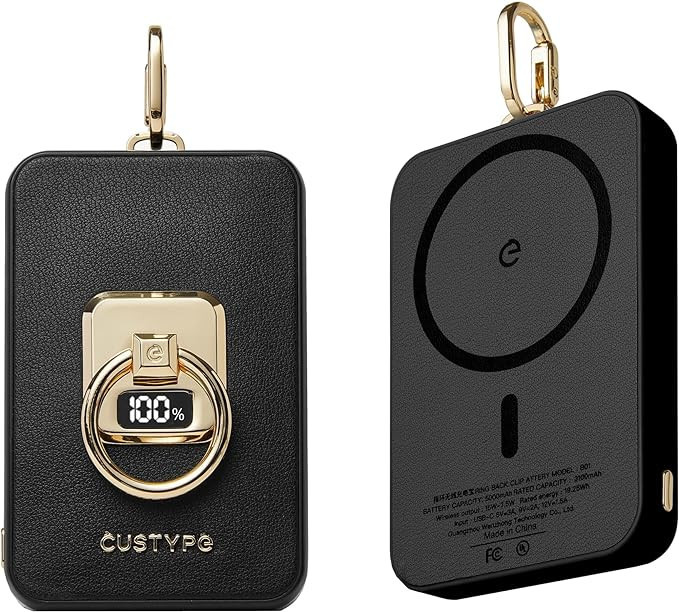 Custype Magnetic Wireless Portable Charger with Stand 5000mAh Power Bank LED Display USB-C Batter... | Amazon (US)