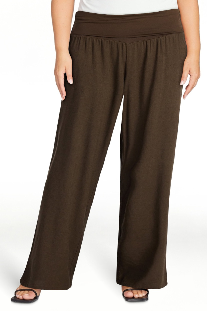 No Boundaries Foldover Beach Pants, 29.5'' inseam, Women's XXS-XXL | Walmart (US)