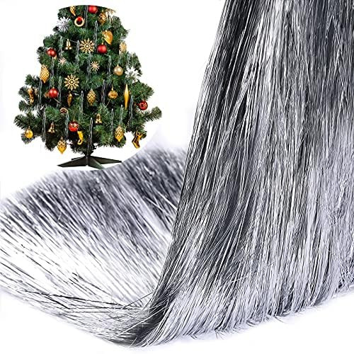 14000 Piece Christmas Icicle Tinsel Foil Fringes Tinsel Birthday Tinsel Curtain Strand Icicle Tin... | Amazon (US)