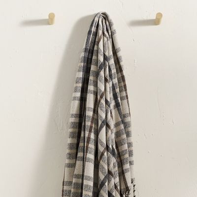 Plaid Throw with Braided Fringe | Grandin Road