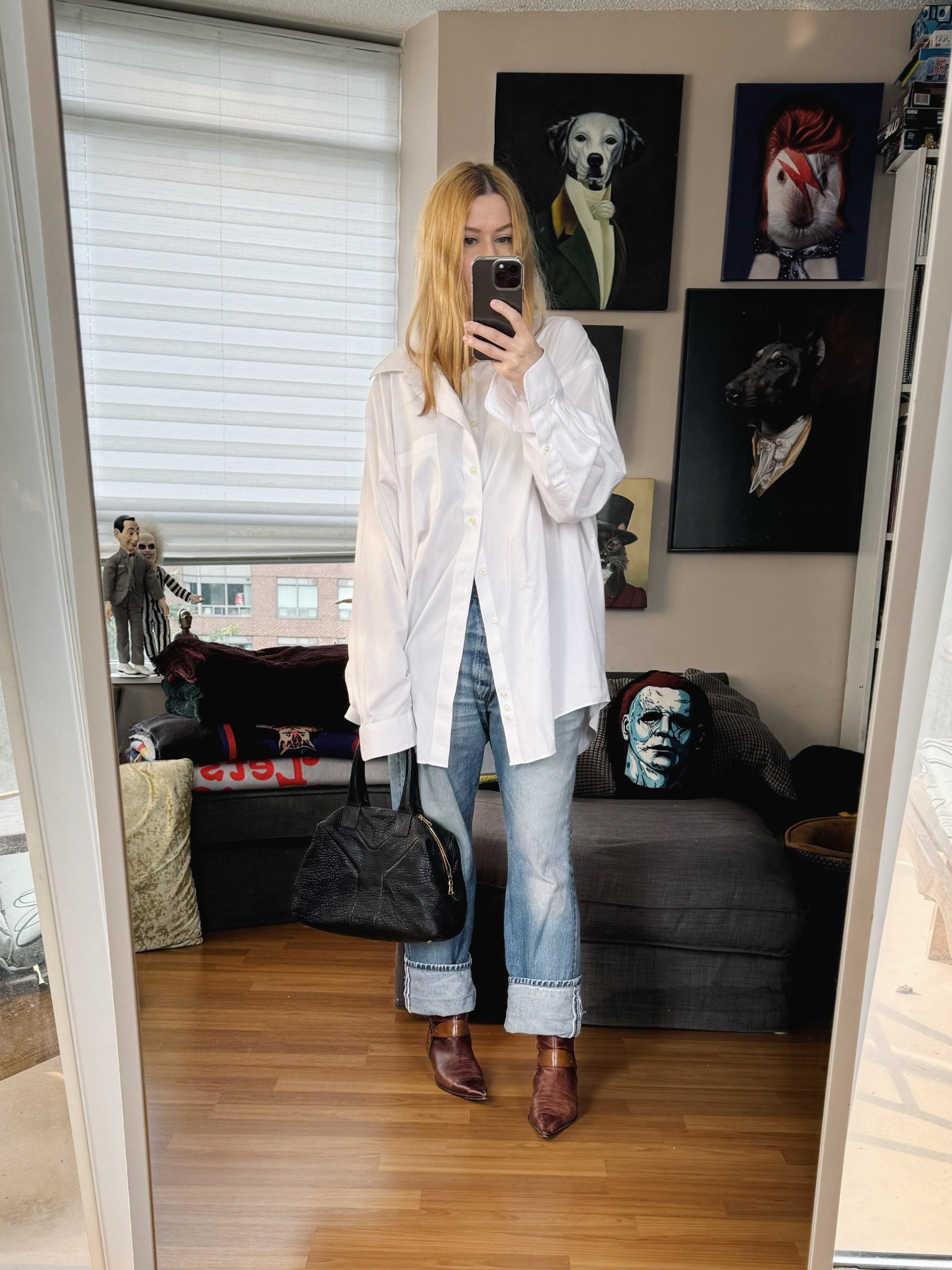 I think I’m going to wear these boots every day this eeek because I’m in love with them. 
Everything I’m wearing today is thrifted or vintage finds. 
Button up and jeans are men’s  
 •
#summerlook #ysleasy  #torontostylist #StyleOver40  #secondhandFind #fashionstylist #slowfashion #FashionOver40  #MumStyle #genX #genXStyle #shopSecondhand #genXInfluencer #genXblogger #secondhandDesigner #Over40Style #40PlusStyle 


#LTKSeasonal #LTKOver40 #LTKStyleTip