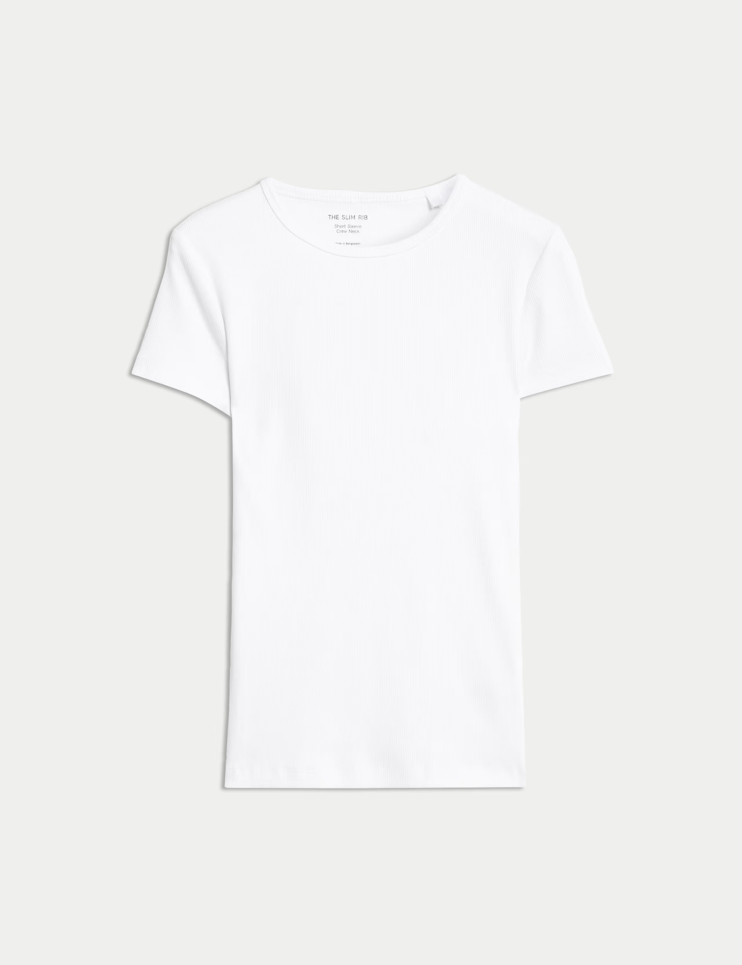 Cotton Rich Ribbed Slim Fit T-Shirt | Marks & Spencer (UK)
