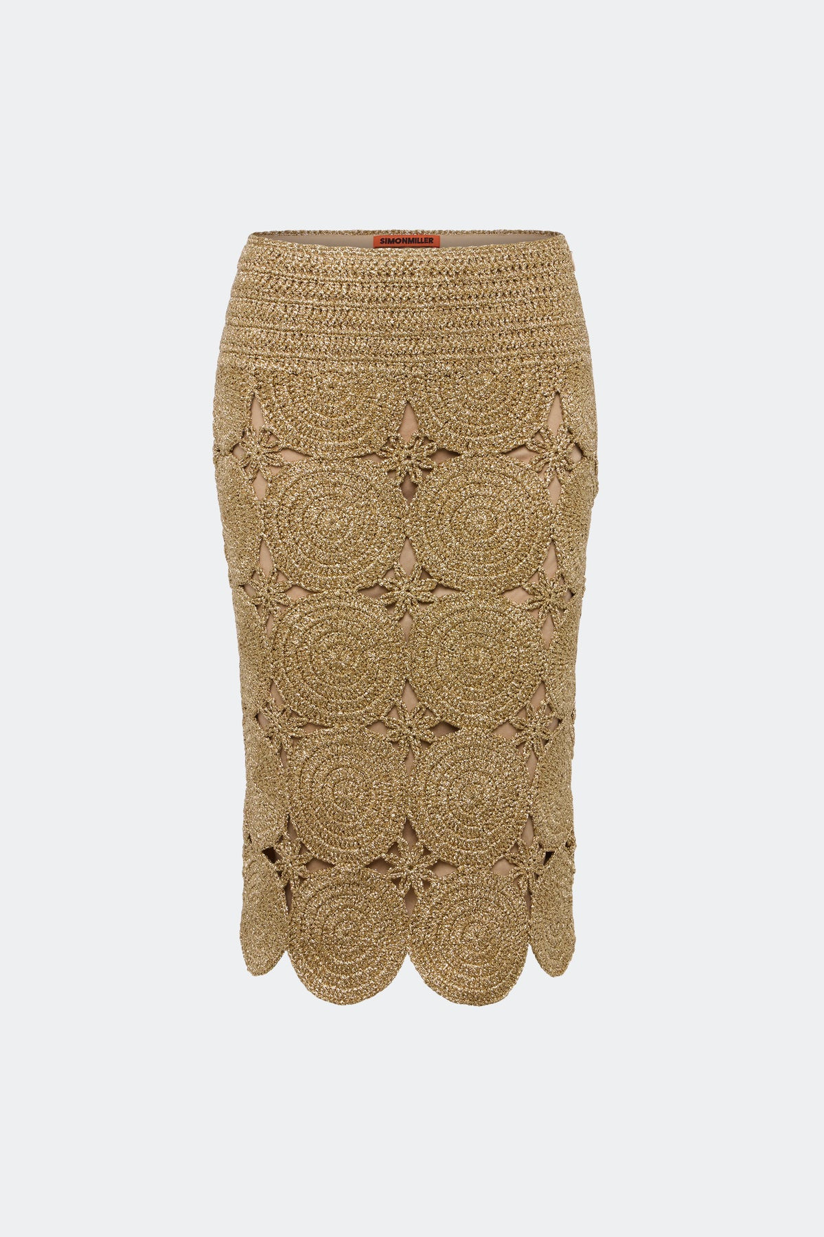 Beep Beep Midi Skirt In Star Gold | Simon Miller