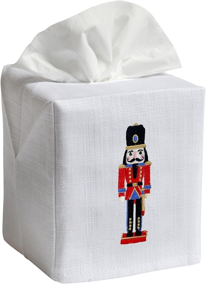 Jacaranda Living Square Tissue Box Cover, Linen/Cotton Fabric Tissue Holder, Decorative Cloth Tis... | Amazon (US)