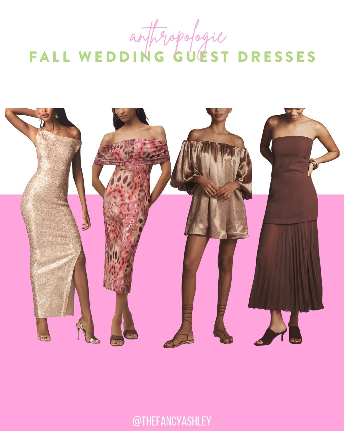 Fall wedding season is almost HERE, and Anthropologie is serving up the cutest wedding guest dresses. Loving all the pinks and browns—total perfection for fall. I’m obsessed with the flowy, fancy vibes.

#LTKWedding #LTKautumn #LTKSeasonal