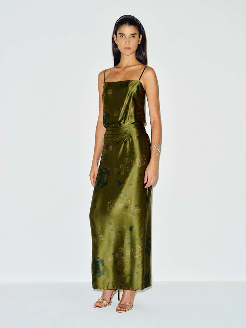 Reformation Ofelia Silk Dress Orange 2 | Reformation (Global)