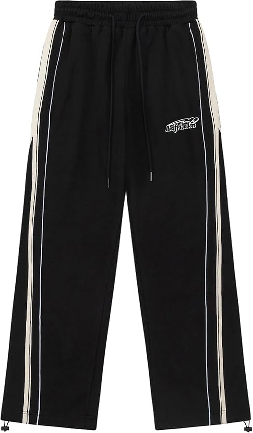 Aelfric Eden Mens Striped Track Pants Baggy Y2K Wide Leg Drawstring Sweatpants Unisex Casual Stra... | Amazon (US)