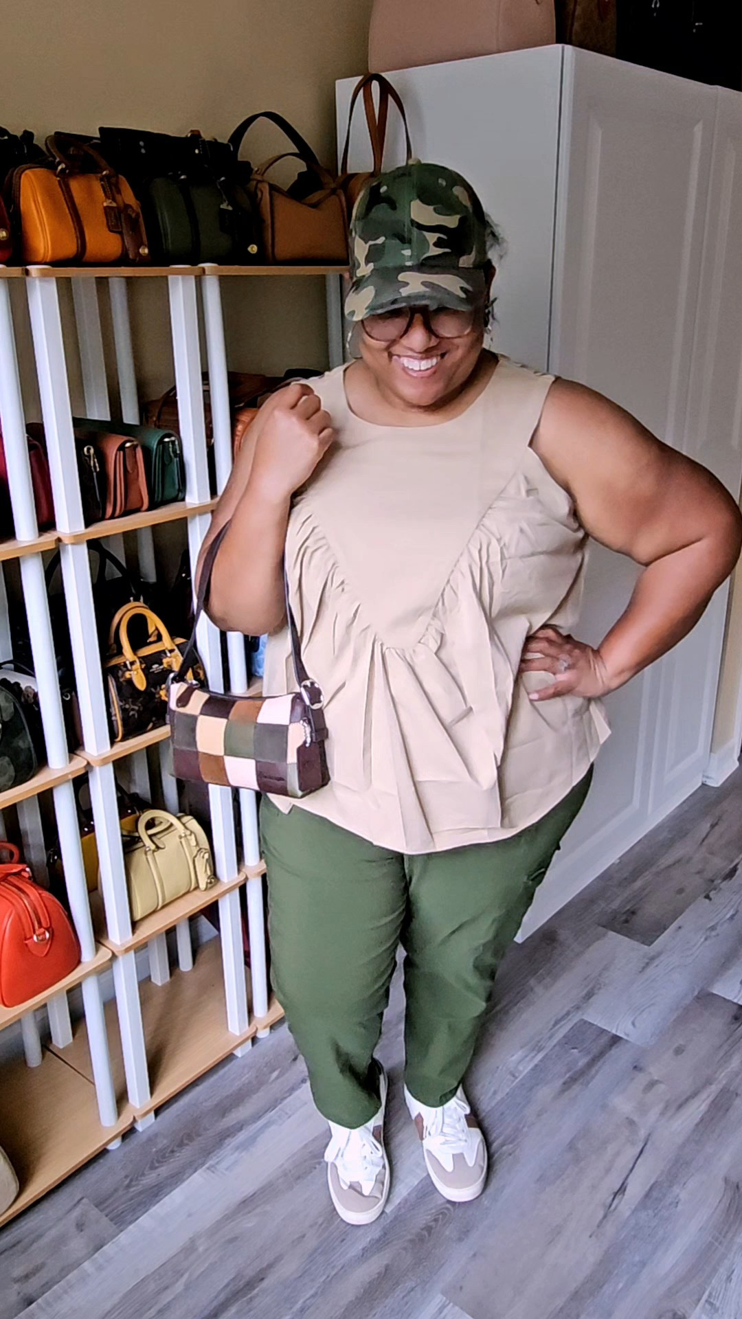 Peplum tops currently under $10 & Coach Alter Ego Small Slouchy Shoulder Bag in Olive Multi

#LTKootd #LTKPlusSize
