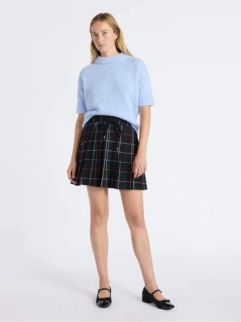 Free Assembly Women's Pleated Mini Skirt, Sizes XS-XXL | Walmart (US)