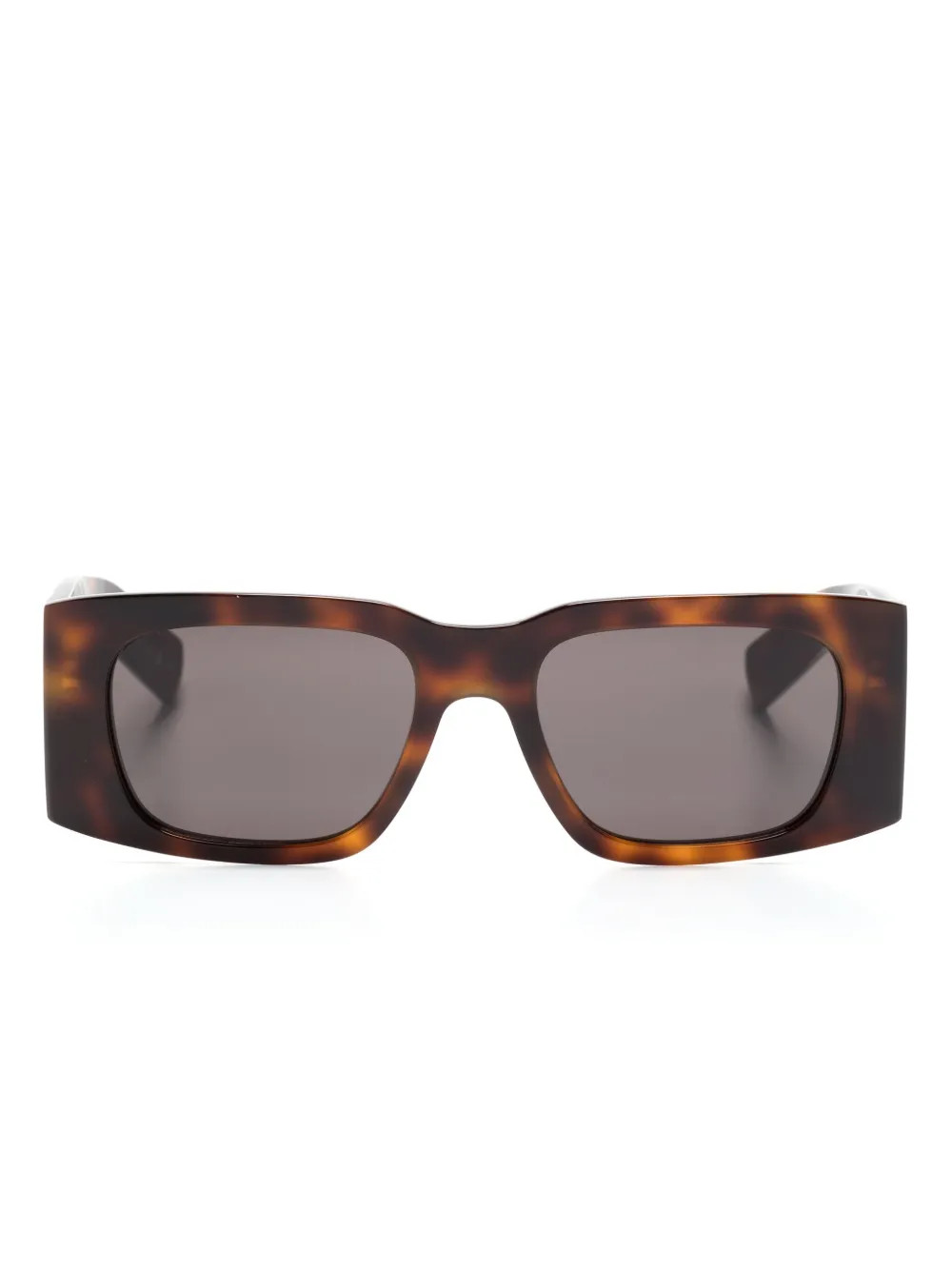 Saint Laurent Eyewear Tortoiseshell rectangle-frame Sunglasses | Brown | FARFETCH ES | Farfetch Global