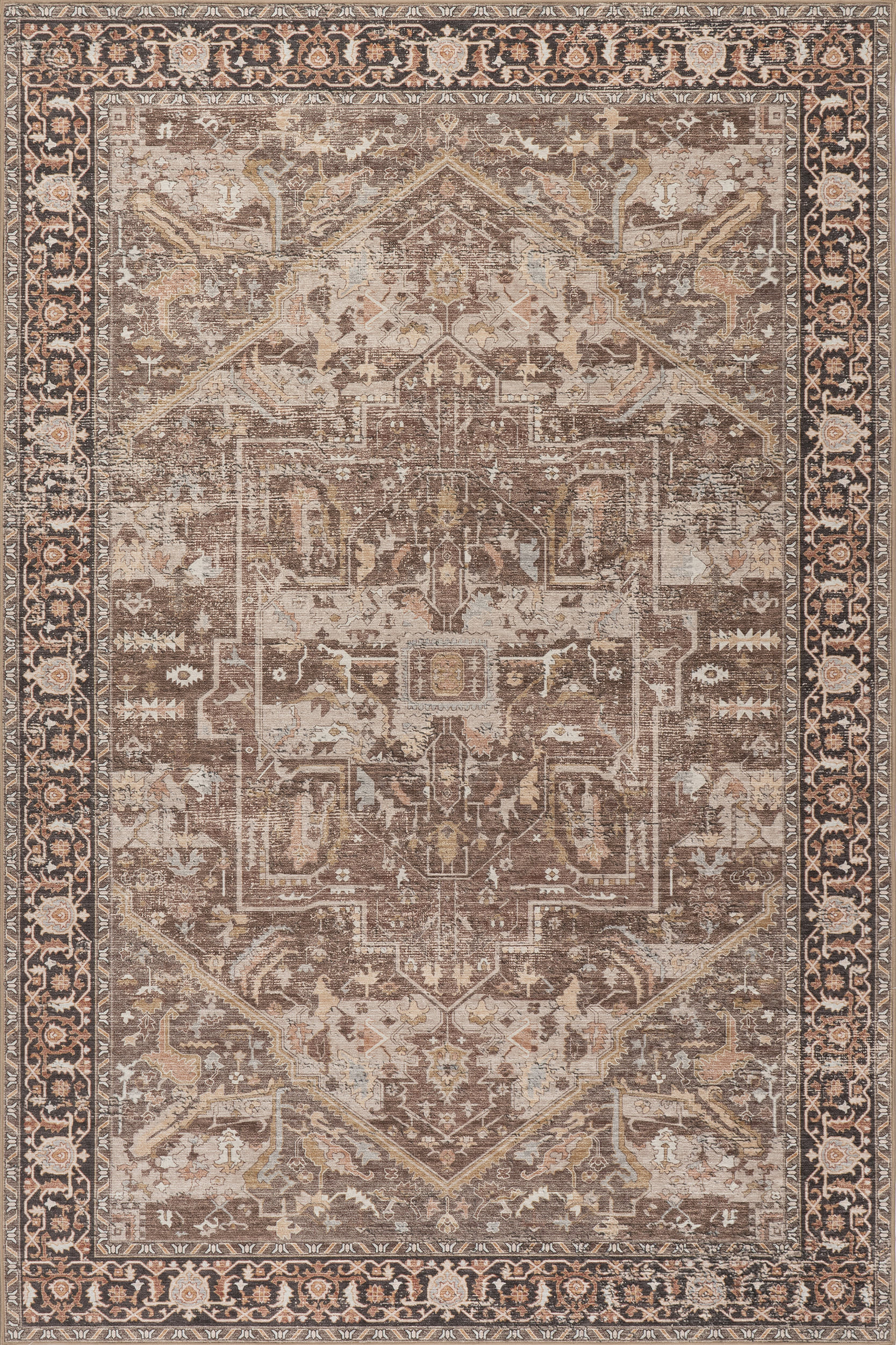 Lilyana Spill Proof Washable | Dark Brown 2' 6"" x 8' | Performance rug | Rugs USA