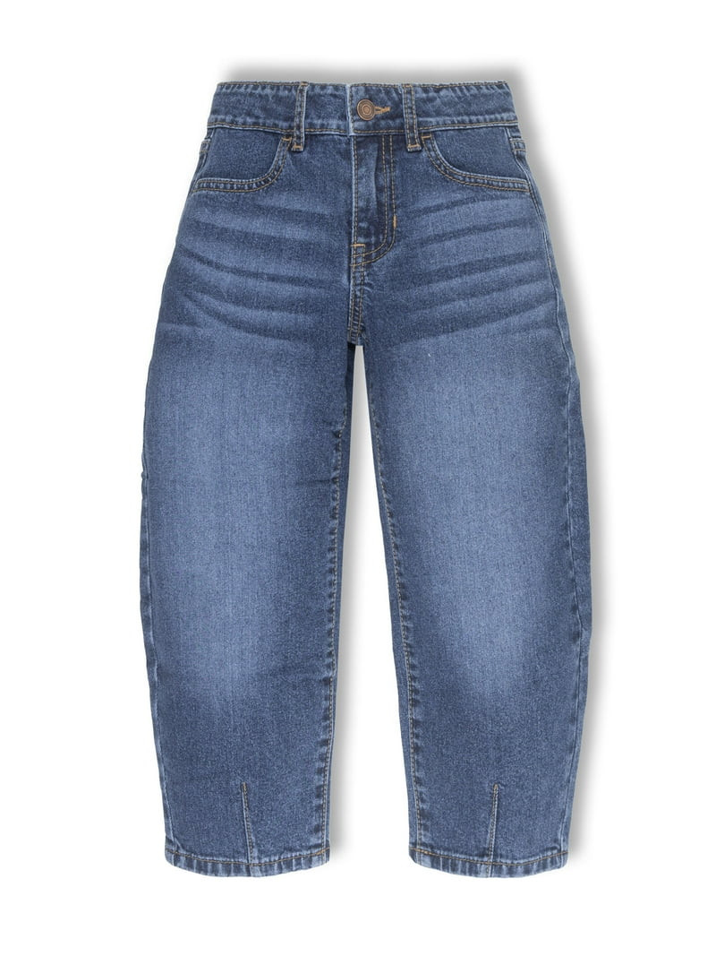 Wonder Nation Girls Barrel Jean, Sizes 5-18 | Walmart (US)