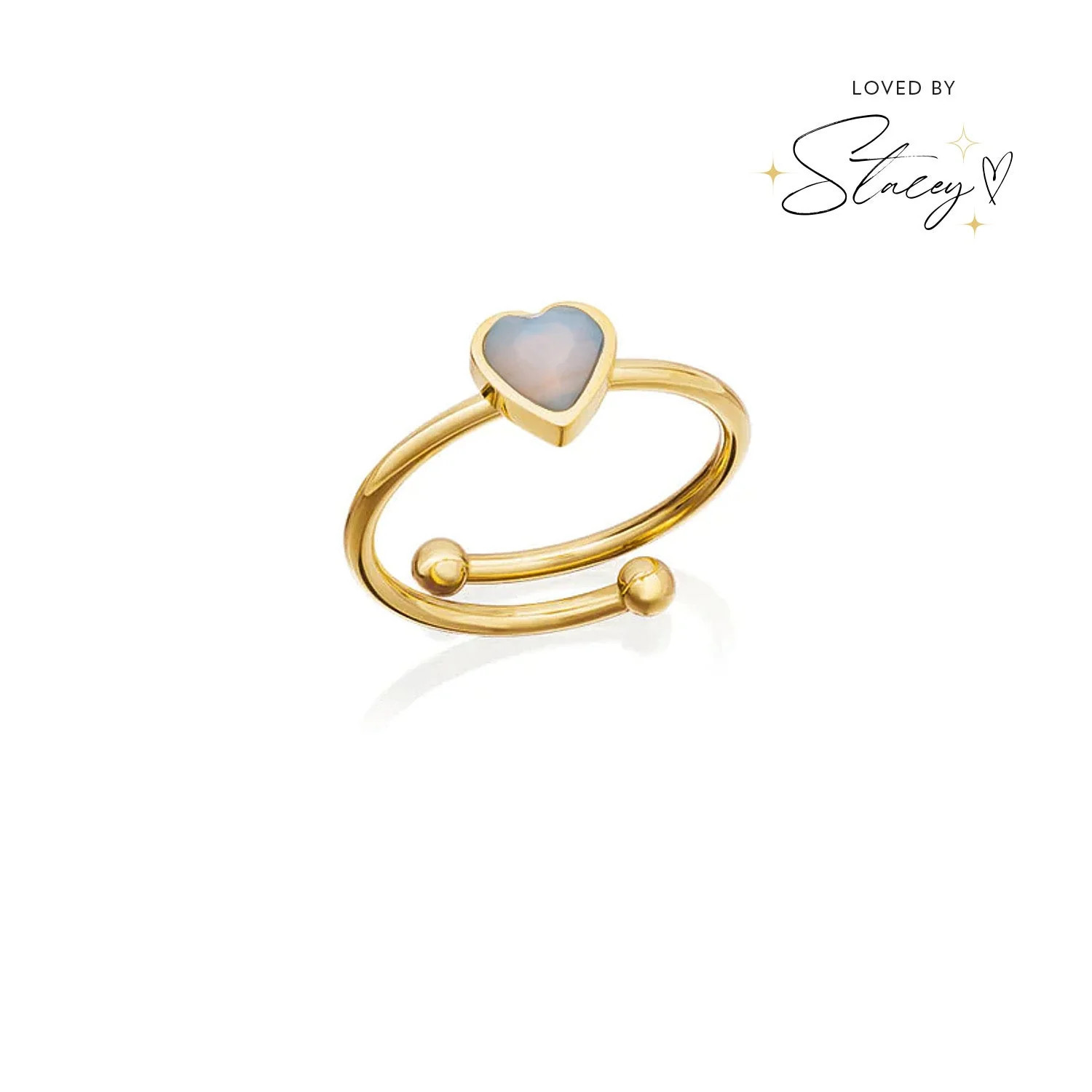 Mini Heart Birthstone Ring (Gold) | Abbott Lyon