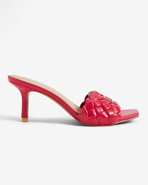 Quilted Slide Heeled Sandals | Express