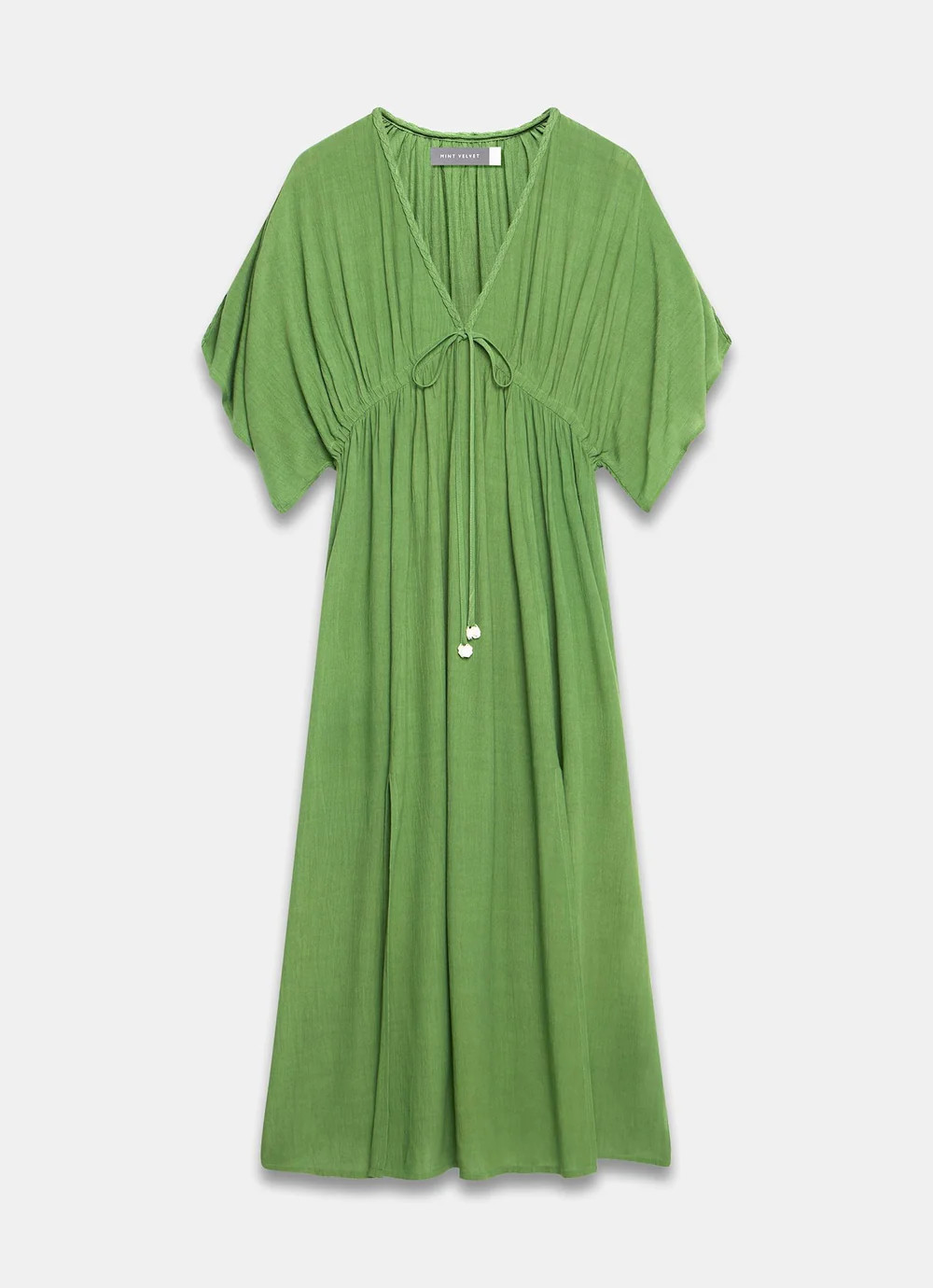 Green Cotton Beach Maxi Dress | Mint Velvet