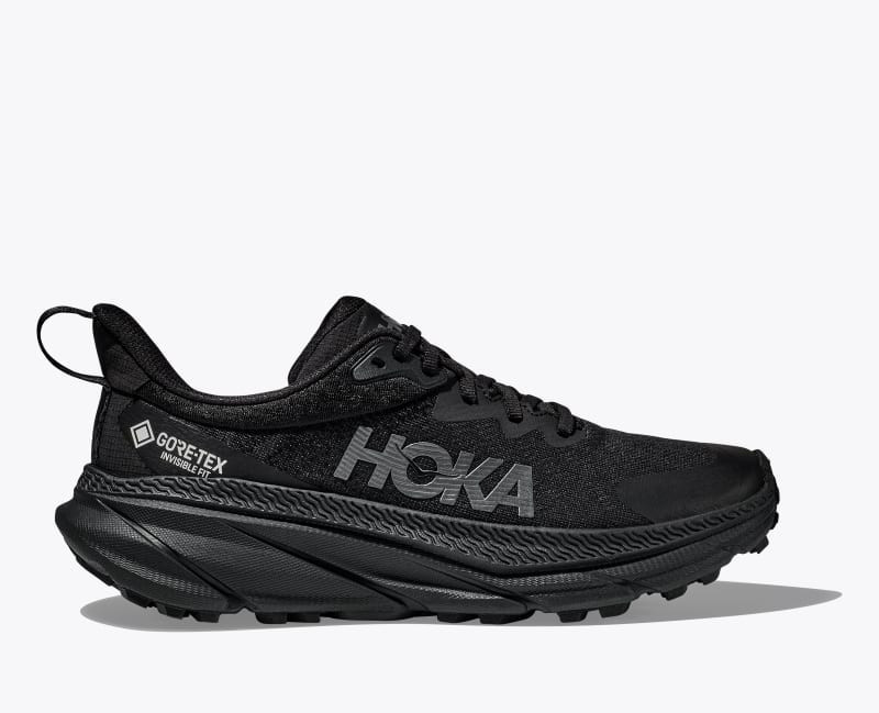 HOKA Women's Challenger 7 GTX Shoes in Black/Black, Size 6.5 | Hoka One US
