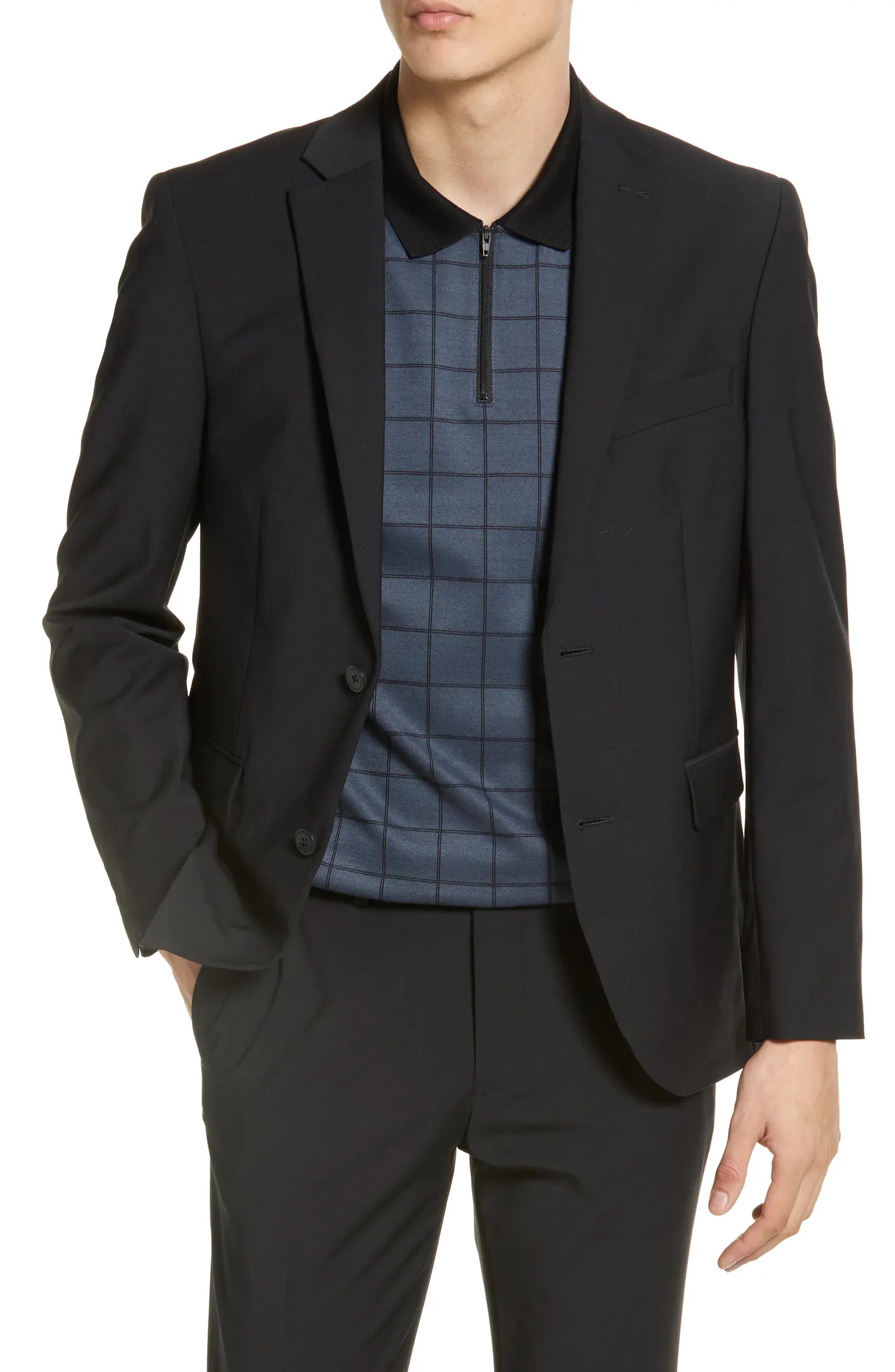 Open Edit Solid Extra Trim Wool Blend Sportcoat | Nordstrom | Nordstrom