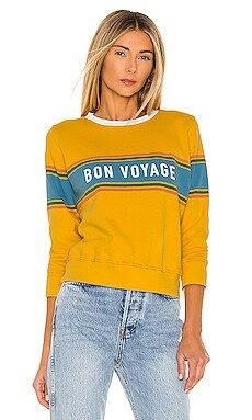 MOTHER The 3/4 Sleeve Koozie Sweatshirt in Bon Voyage from Revolve.com | Revolve Clothing (Global)