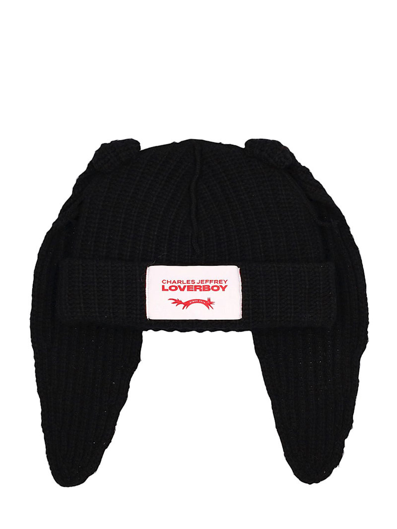 Chunky rabbit wool blend beanie - Charles Jeffrey LOVERBOY - Men | Luisaviaroma | Luisaviaroma